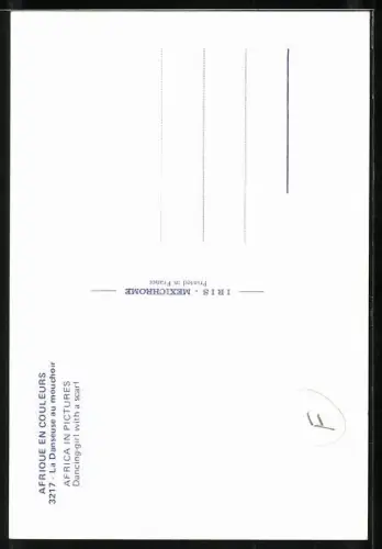 AK junge afrikanischeTänzerin mit Kopfschmuck, Schal und entblösster Brust