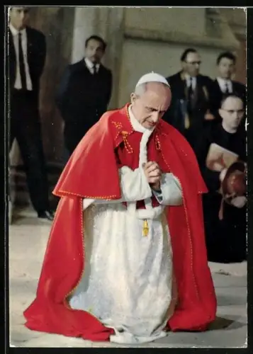 AK Papst Johannes XXIII., auf Knien betend