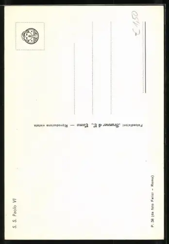 AK Papst Paul VI. in Soutane