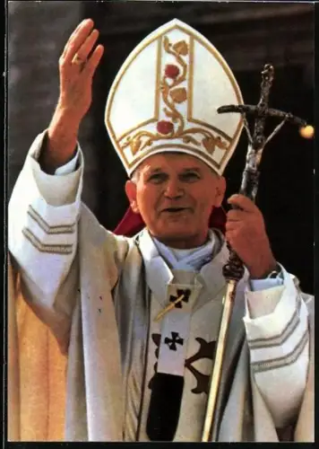 AK Papst Johannes Paul II. mit Zepter