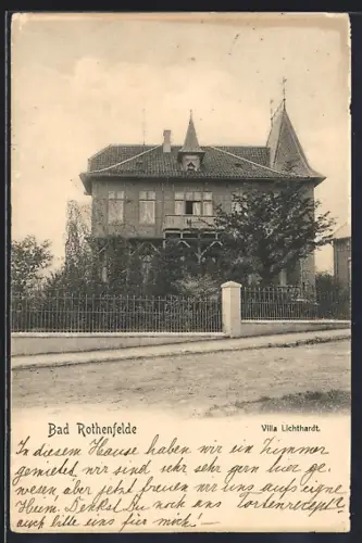 AK Bad Rothenfelde, Villa Lichthardt mit Garten