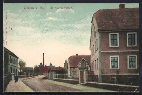 AK Dissen / Teutoburger Wald, Partie in der Bahnhofstrasse