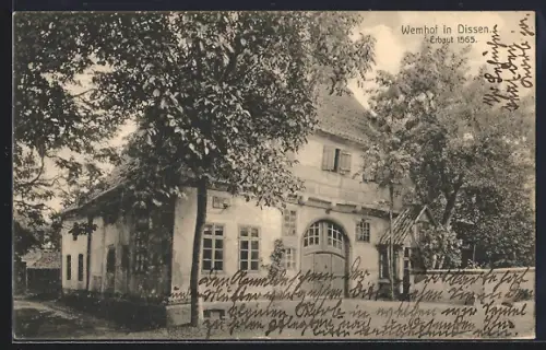 AK Dissen / Teutoburger Wald, Blick auf den Wemhof von 1565