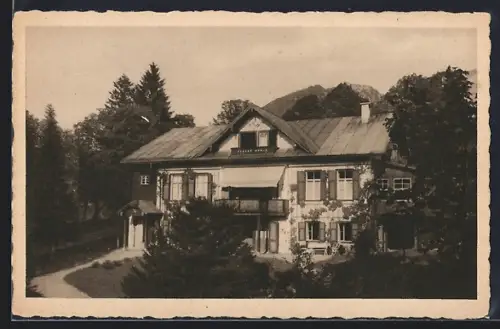 AK Berchtesgaden-Schönau, Hotel Landhaus Schulten mit Garten