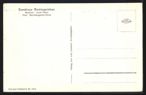 AK Berchtesgaden-Strub, Hotel Landhaus Bachingerlehen