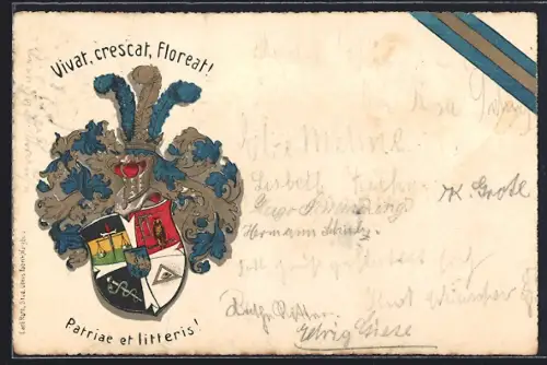 Künstler-AK Weimar / Thüringen, Studentenwappen Vivat, crescat, floreat