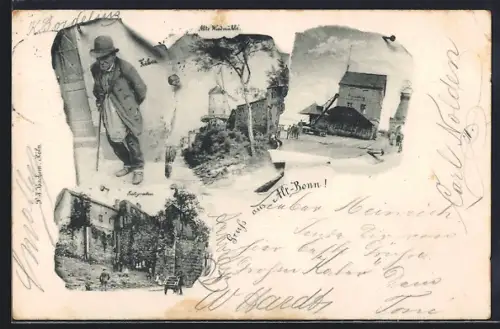 AK Bonn, Alte Windmühle, Eschgraben, Fränze Hannes