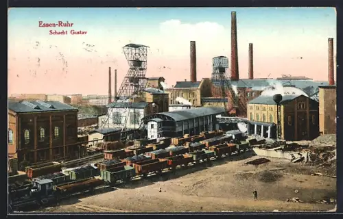AK Essen-Ruhr, Schacht Gustav, Kohle-Förderanlagen