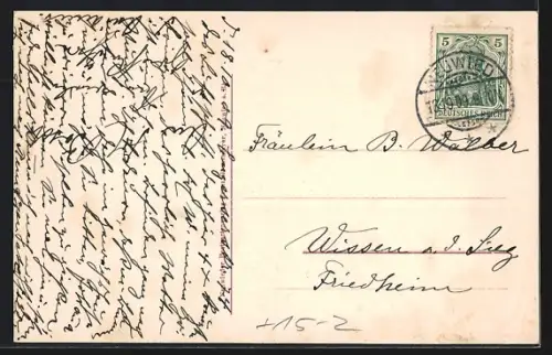 AK Neuwied, Luftschiff Z III und Raddampfer