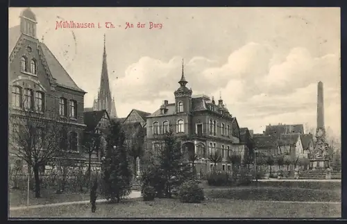 AK Mühlhausen i. Th., Strasse an der Burg