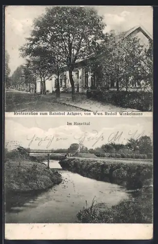 AK Achmer, Restaurant zum Bahnhof Achmer, Inh. Wwe. Rudolf Winkelmann, Hasetal