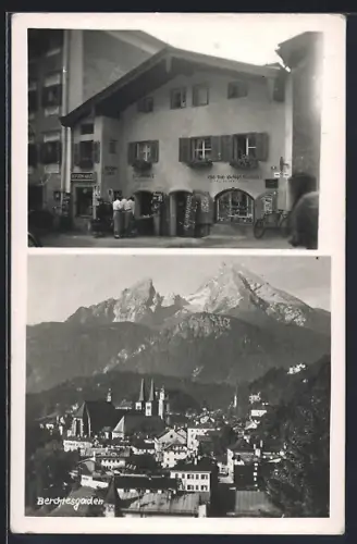 AK Berchtesgaden, Lebensmittelgeschäft Georg Kaiser in der Metzgerstrasse 3