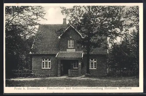 AK Pente b. Bramsche, Flaschenbier- und Kolonialwarenhandlung Hermann Windhorn