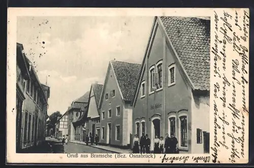 AK Bramsche /Osnabrück, Hotel Holstein mit Strassenpartie