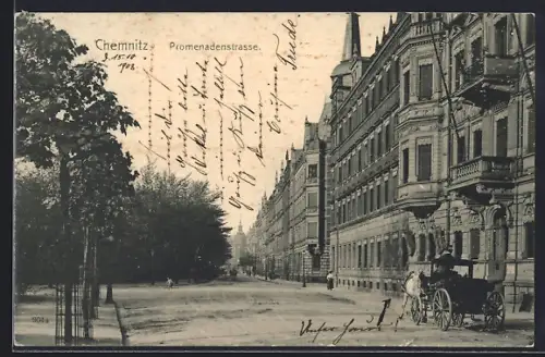 AK Chemnitz, Partie in der Promenadenstrasse