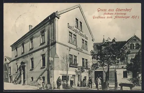 AK Oberndorf i. S.-A., Gasthaus zum Altenburger Hof