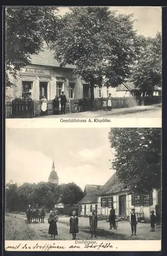 AK Bärfelde b. Bernstein, Geschäftshaus A. Klapötke, Dorfstrasse