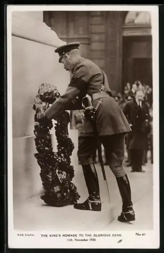 AK The King`s Homage to the Glorious Dead 1920