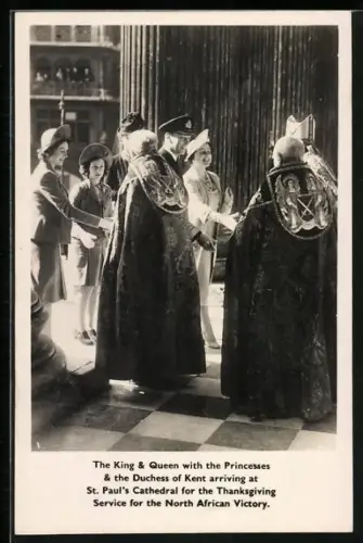 AK The King and Queen with the Princesses & the Duchess of Kent at St. Paul`s Cathedral