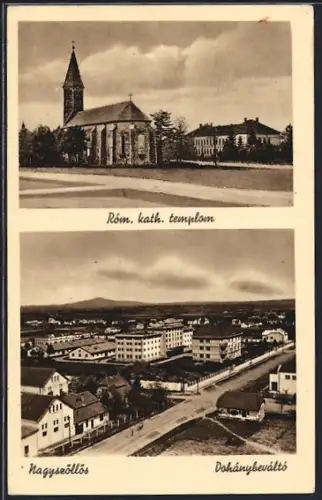 AK Nagyszöllös, Róm. kath. templom, Dohánybeváltó