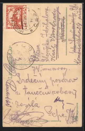 AK Munkács, Munkácsi vár a szabadság fával