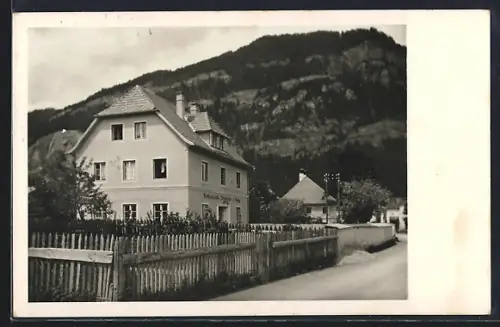 AK Puxberg in Teufenbach, Raifeisenkasse mit Strassenpartie