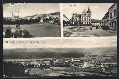 AK Gleisdorf, Gesamtansichten, Florianplatz