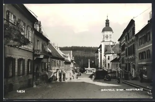 AK Birkfeld, Hauptplatz, Kirche