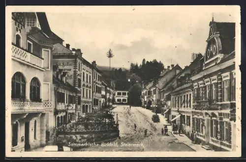 AK Birkfeld /Steiermark, Strassenpartie mit Kindern auf der Strasse