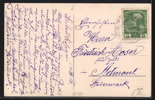 AK St. Oswald bei Gratwein, Ortsansicht mit Kirche