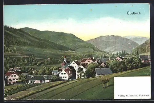 AK Übelbach, Ortsansicht von den Feldern aus