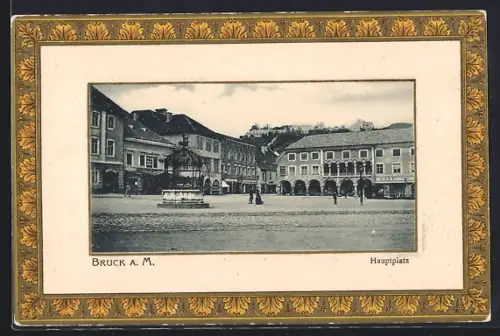 Präge-AK Bruck a. M., Partie auf dem Hauptplatz