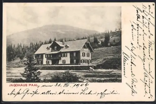 AK Paal, Jagdhaus mit Bergpanorama