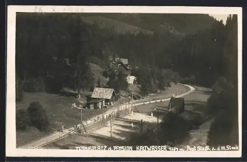 AK Stadl a. d. Stmk., Tennisplatz der Pension Kaltwasser
