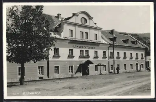 AK St. Lambrecht, Partie vor dem Lambrechterhof