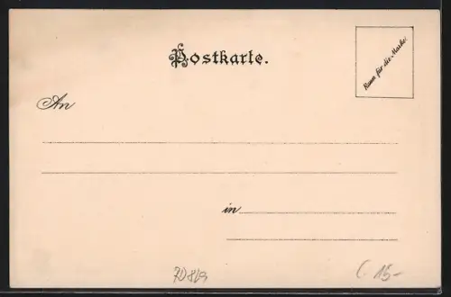 Künstler-AK Graz, Blick zur Ruine Gösting