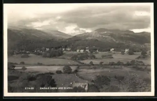 AK Eskdale Green, View of the village with Scafell