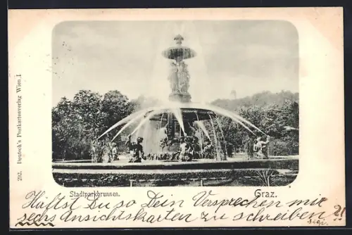 AK Graz, Stadtparkbrunnen