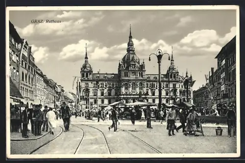 AK Graz, Blick auf das Rathaus