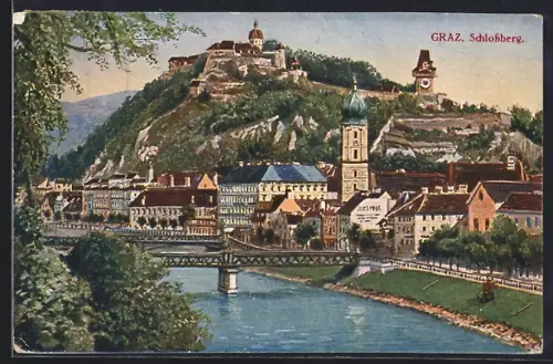 AK Graz, Blick zum Schlossberg