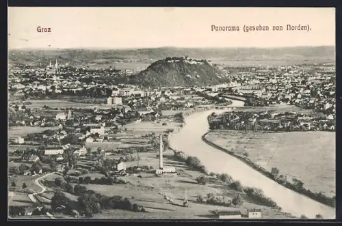 AK Graz, Panorama gesehen von Norden
