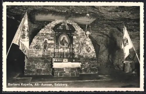 AK Alt-Aussee, Barbara-Kapelle im Salzberg