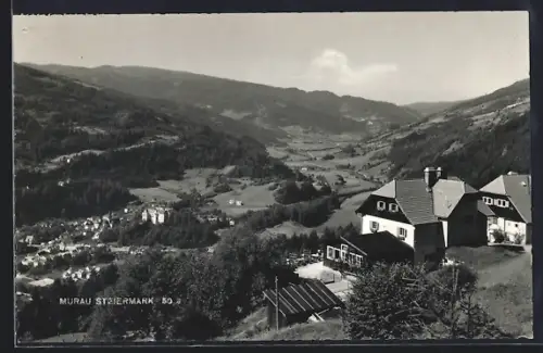 AK Murau /Steiermark, Ortsansicht vom Berghang aus