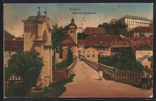 AK Murau / Mur, Blick vom Rindermarkt