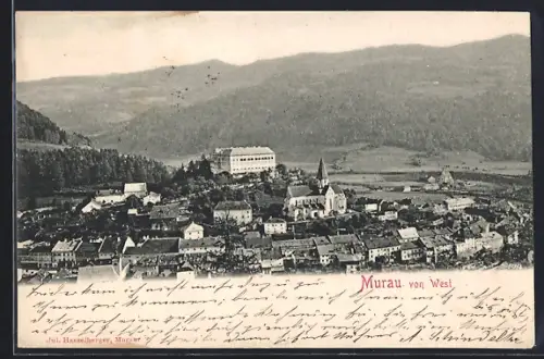 AK Murau, Ortsansicht von Westen aus