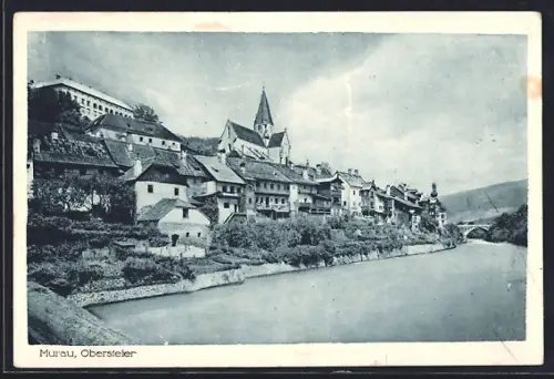 AK Murau /Obersteier, Partie an der Mur