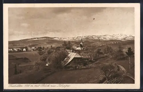 AK Trahütten, Ortspartie mit Blick zur Koralpe