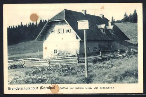 AK Brendelschutzhaus /Koralpe, Ansicht des Schutzhauses