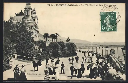 AK Monte-Carlo, Le Théatre et les Terrasses