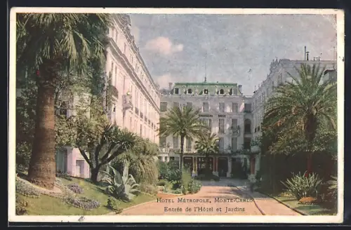 AK Monte-Carlo, Entrée de l`Hotel et Jardins